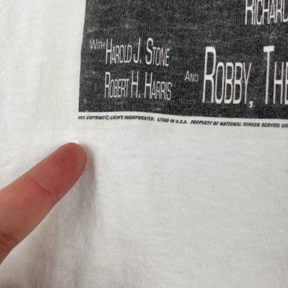 VTG The Invisible Boy Movie Poster T Shirt Mens Medium Robby‎ the Robot SciFi - Picture 6 of 10